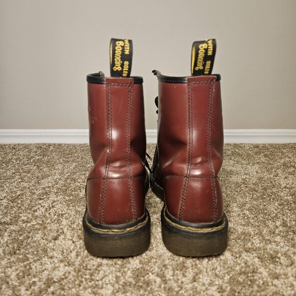 Dr. Martens 1460 Smooth Leather Lace-Up Boots in Cherry Red, Women’s US 7 - Picture 3 of 12